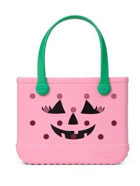 NWT BOGG Bag - Baby Bag Halloween bag - Pumpkin Face - Green and Pink